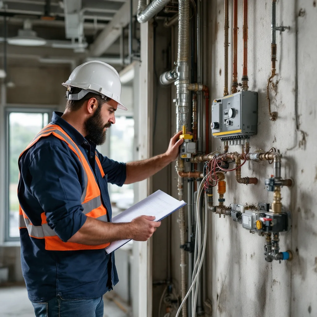 Gewerbekoordination Sanitär und Elektro auf der Baustelle