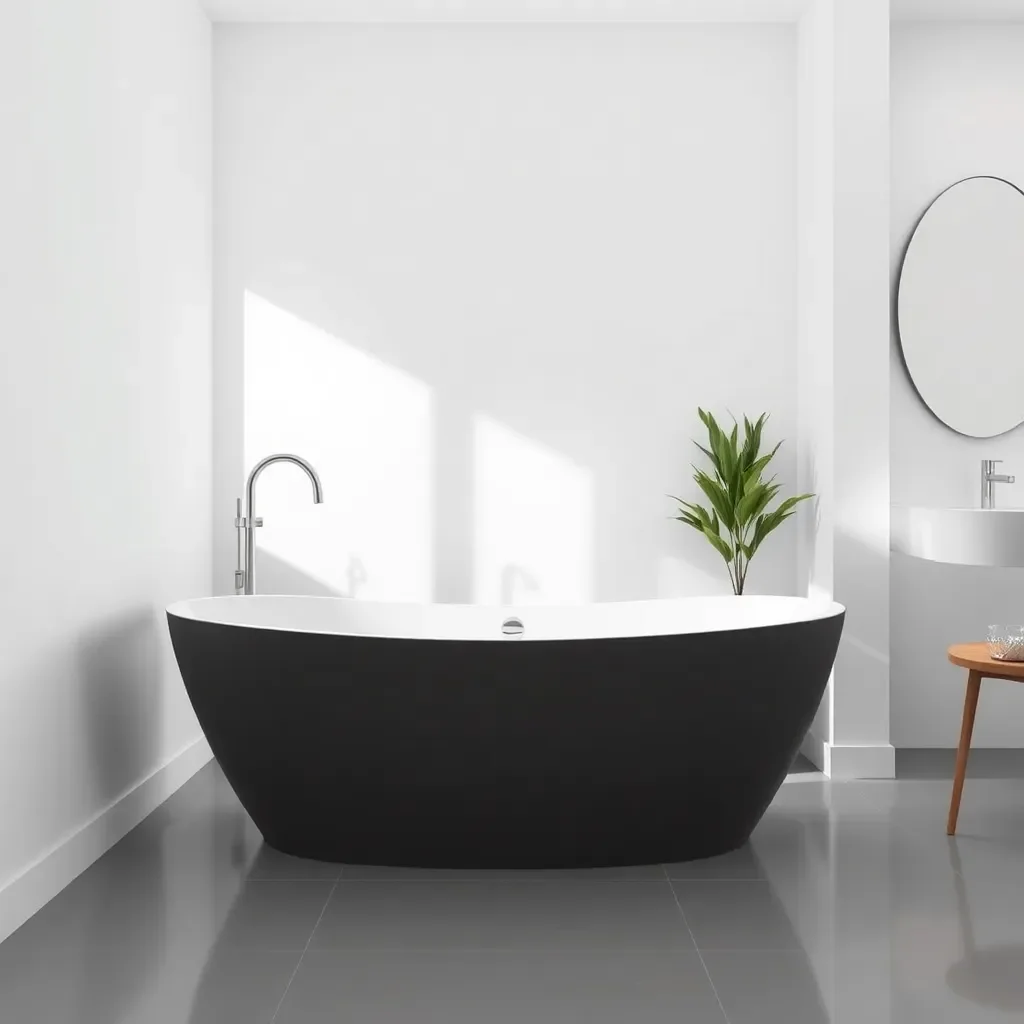 Modernes Bad mit neuer Badewanne