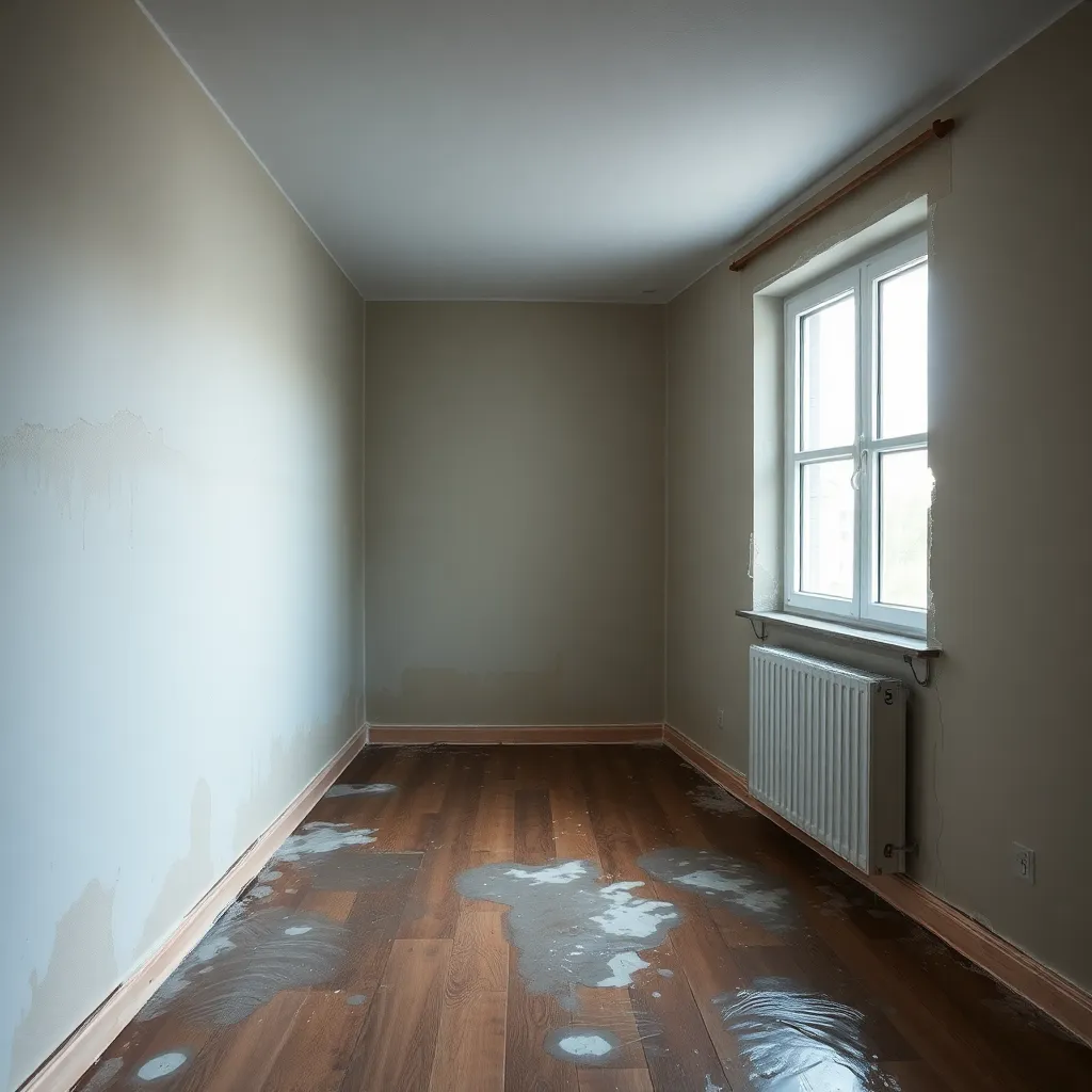Wasserschaden in einer Wohnung im Rhein-Main-Gebiet